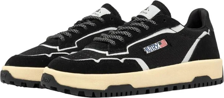 Autry Wildpace Low Sneakers In Black Mesh And Suede - Image 2
