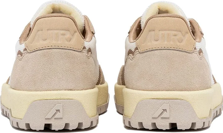 Autry Wildpace Low Sneakers In Mesh And Suede Color Whisper White And Sand - Image 2