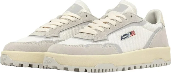 Autry Wildpace Low Sneakers In White Mesh And Suede - Image 2