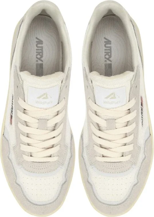 Autry Wildpace Low Sneakers In White Mesh And Suede - Image 4