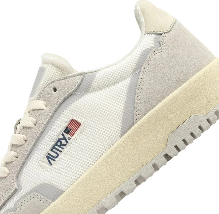 Autry Wildpace Low Sneakers In White Mesh And Suede - Image 5