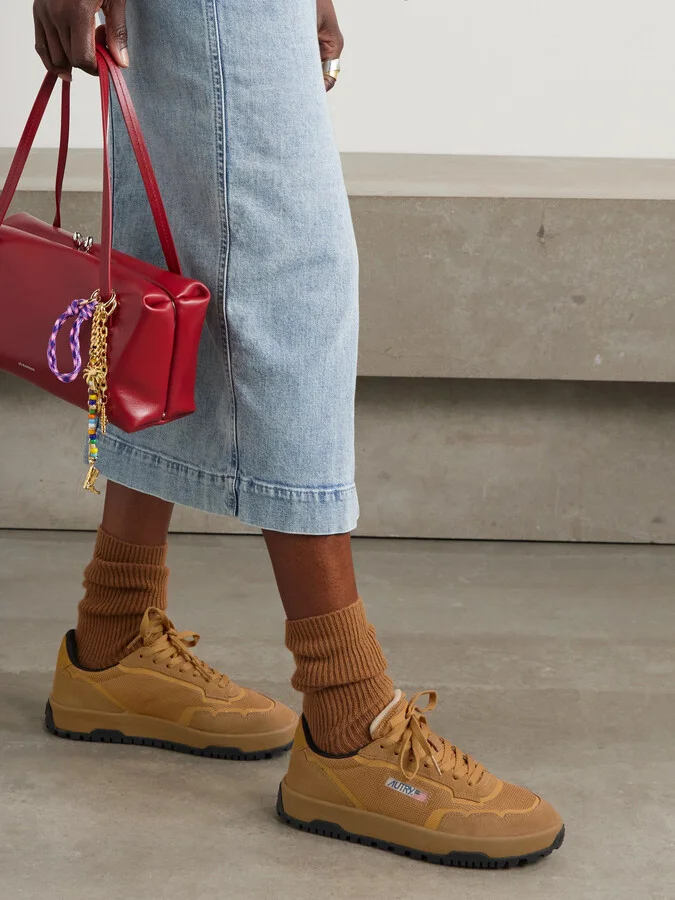 Autry - Wildpace Suede-trimmed Mesh Sneakers - Brown - Image 2
