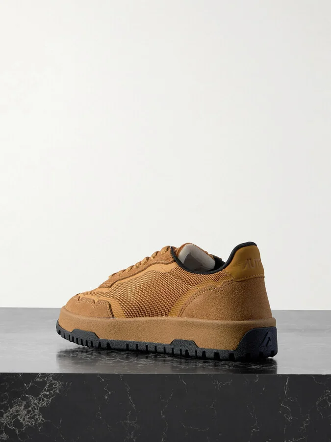 Autry - Wildpace Suede-trimmed Mesh Sneakers - Brown - Image 3