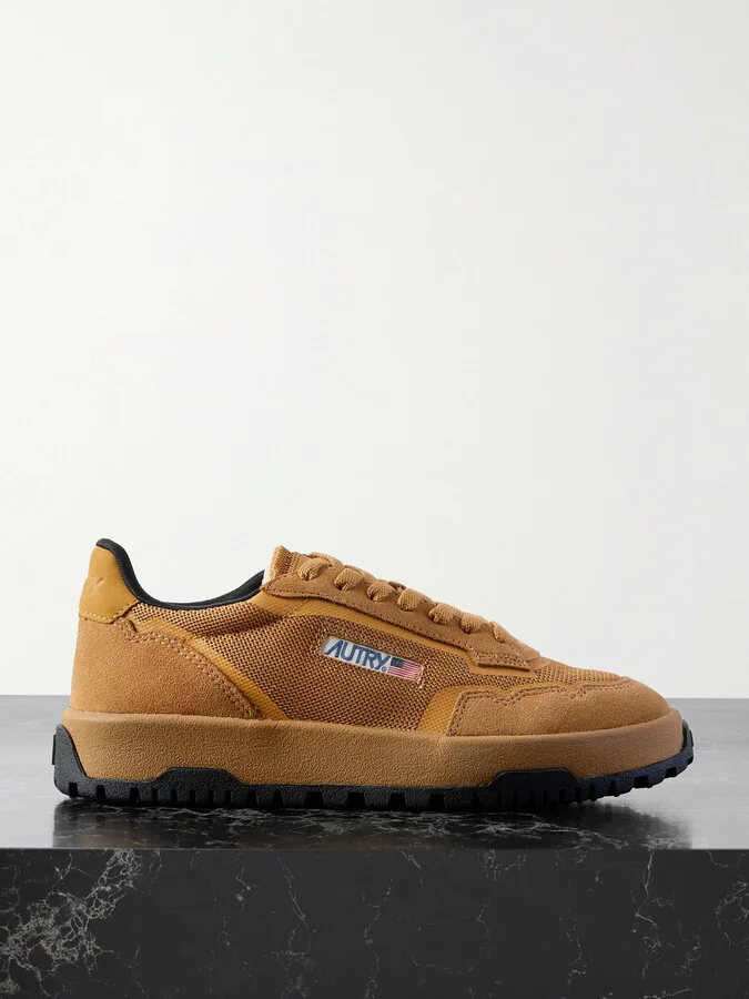 Autry - Wildpace Suede-trimmed Mesh Sneakers - Brown