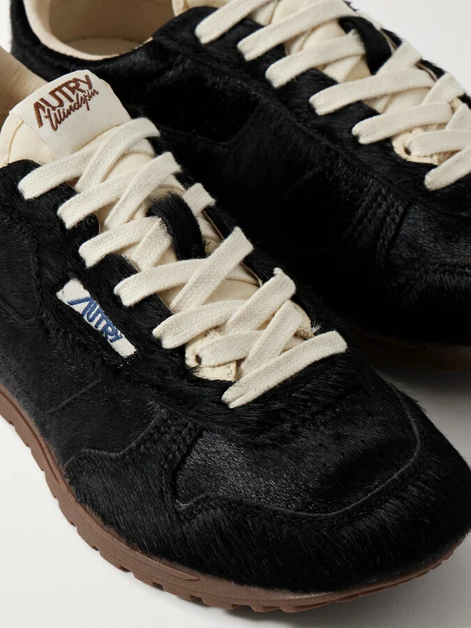 Autry - Windspin Calf Hair Sneakers - Black - Image 4