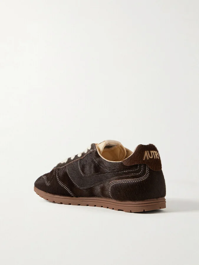 Autry - Windspin Calf Hair Sneakers - Brown - Image 3