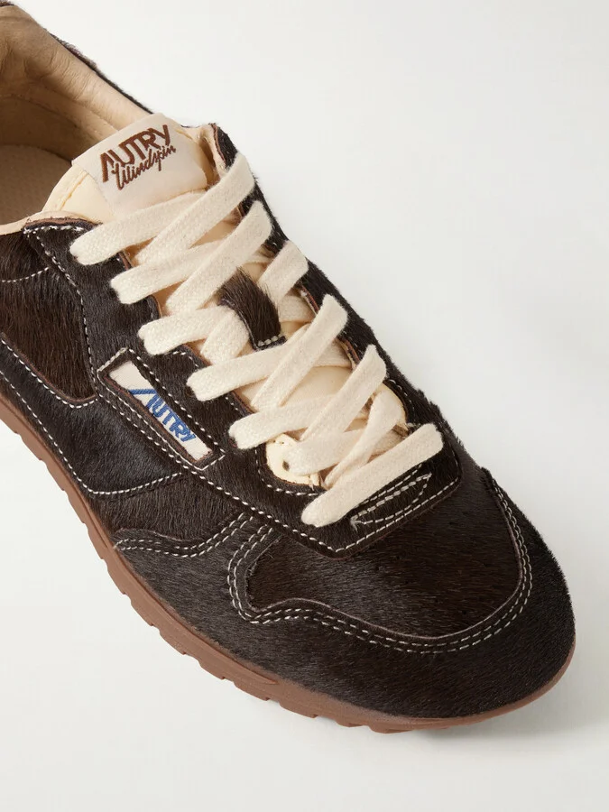 Autry - Windspin Calf Hair Sneakers - Brown - Image 4