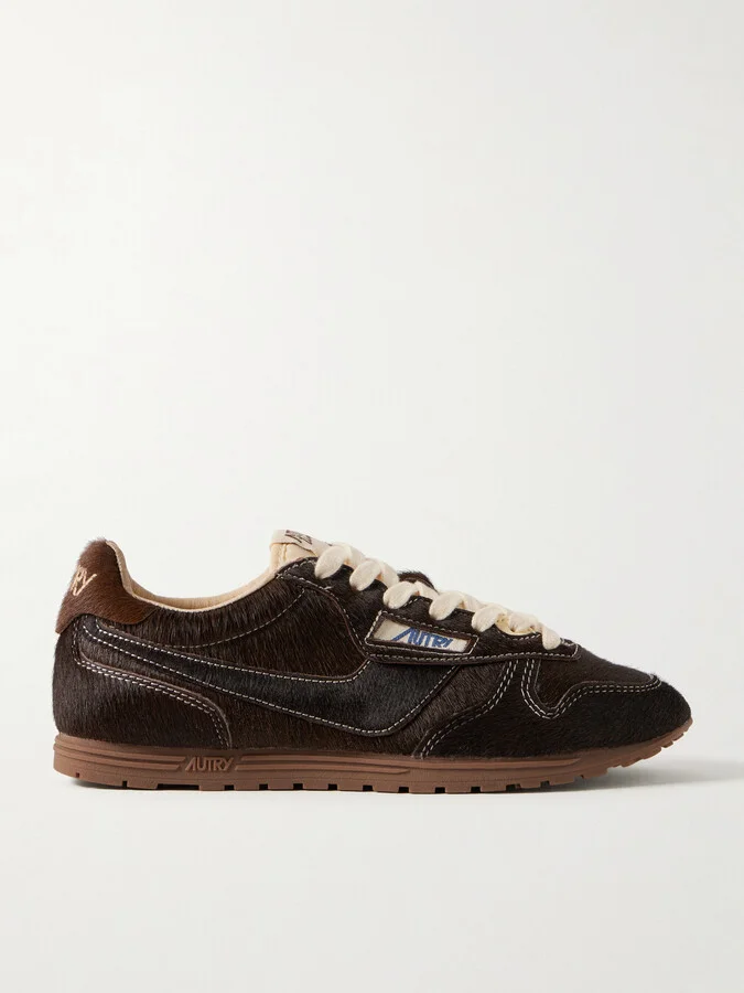 Autry - Windspin Calf Hair Sneakers - Brown
