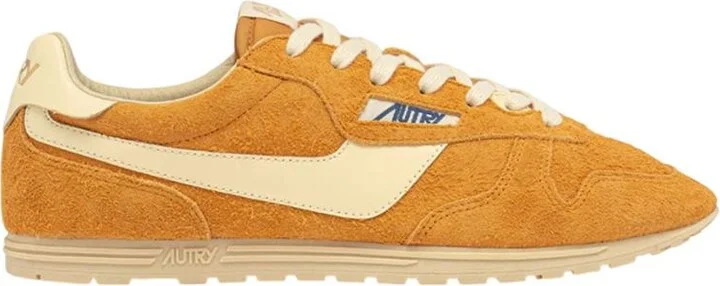 Autry Windspin Sneakers In Suede And Cadmium Leather And Rutabaga