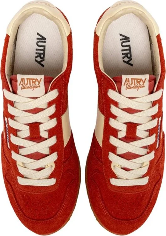 Autry Windspin Sneakers In Suede And Parrot And Rutabaga Leather - Image 4