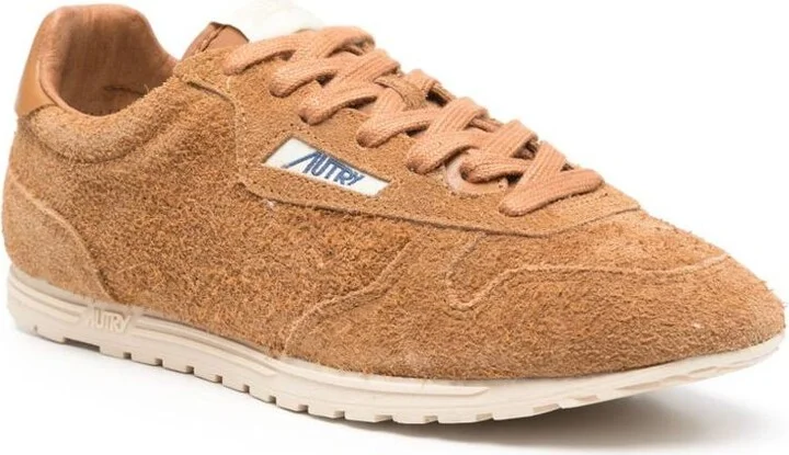 Autry 'Windspin' Suede Sneakers In Camel Brown - Image 2