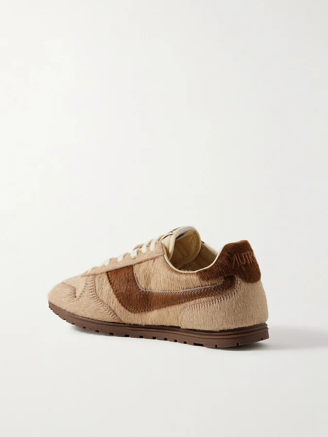 Autry - Windspin Two-tone Calf Hair Sneakers - Brown - Image 3