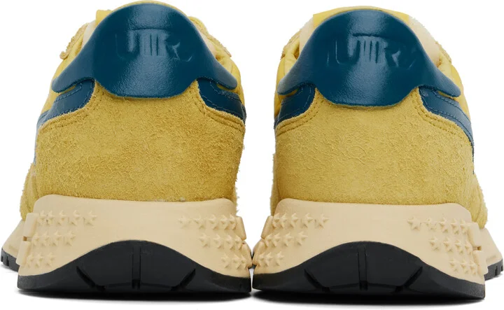 AUTRY Yellow & Blue Reelwind Low Sneakers - Image 2