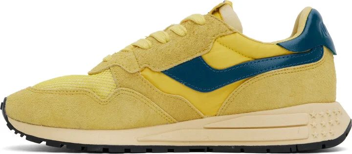 AUTRY Yellow & Blue Reelwind Low Sneakers - Image 3