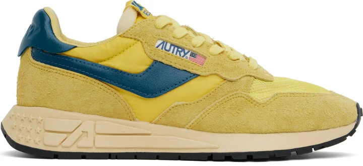 AUTRY Yellow & Blue Reelwind Low Sneakers