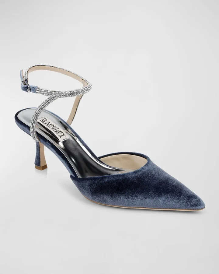 Autumn Silk Strass Ankle-Strap Pumps - Image 3