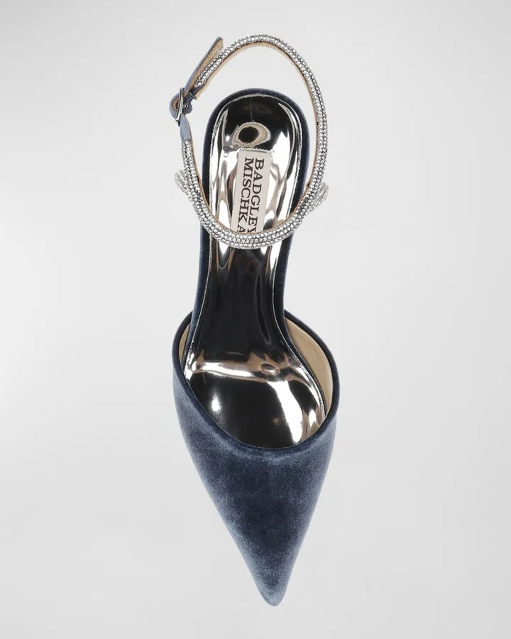 Autumn Silk Strass Ankle-Strap Pumps - Image 4