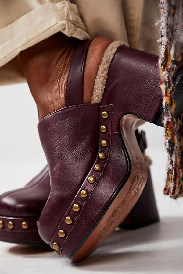 Autumn Studded Platform Clogs - Image 2