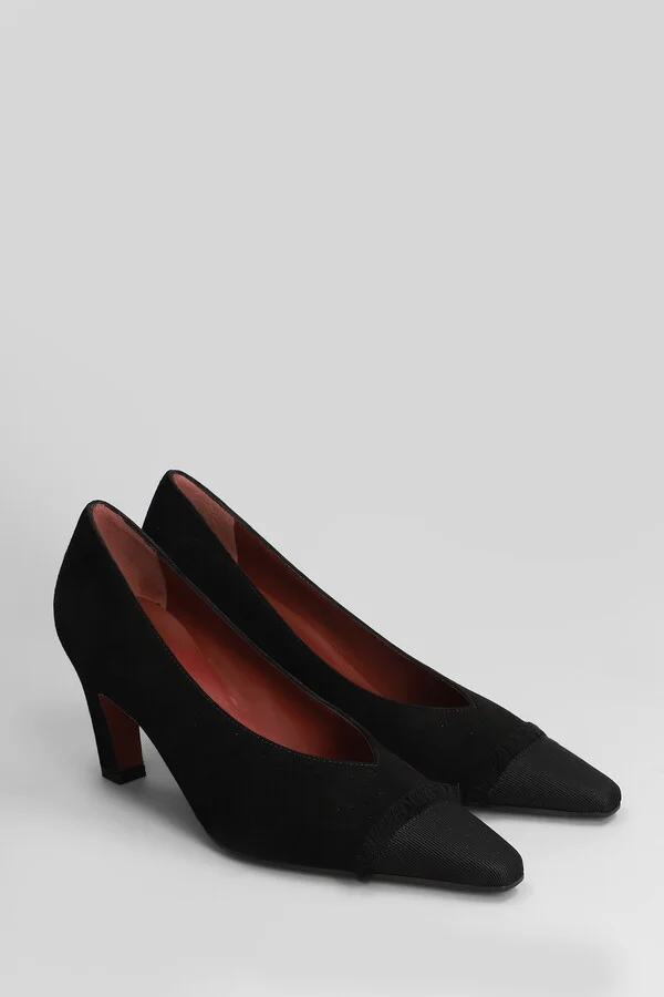 Ava Pumps In Black Suede - Image 2