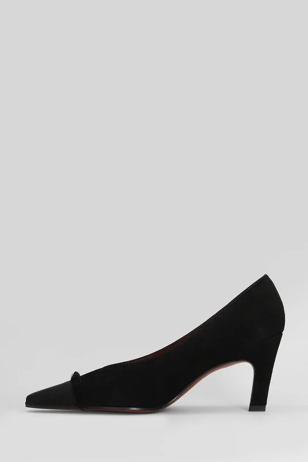 Ava Pumps In Black Suede - Image 3