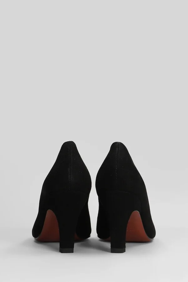 Ava Pumps In Black Suede - Image 4