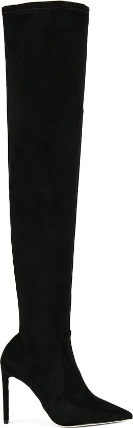 Black Stretch Suede