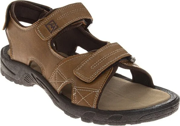 Avalanche Men's Open Toe Sandals - Tan,