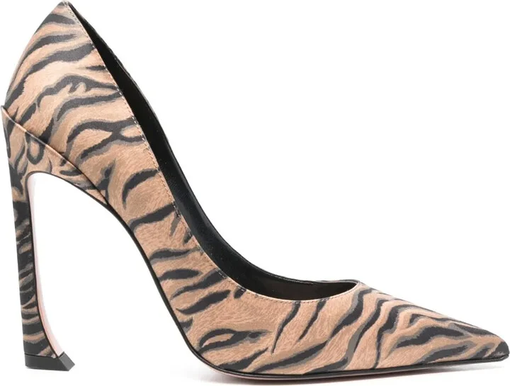 Avangarda 110mm tiger-print pumps