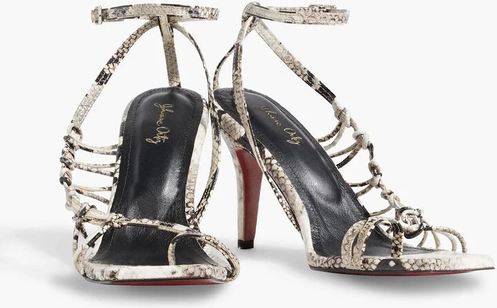 Aventura Nocturna snake-effect leather sandals - Image 2