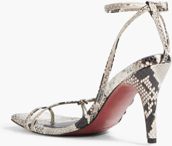 Aventura Nocturna snake-effect leather sandals - Image 3