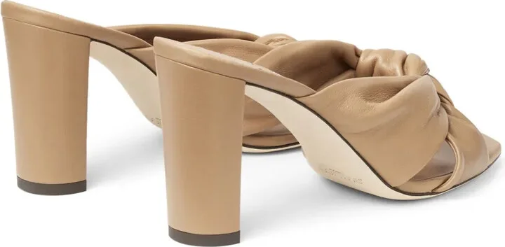 Avenue 85mm knotted leather mules - Image 2