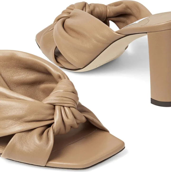 Avenue 85mm knotted leather mules - Image 5