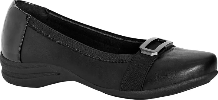 Avenue Women's Cloudwalkers Plus Size Flat Comfort Adele Ankle Boot Black