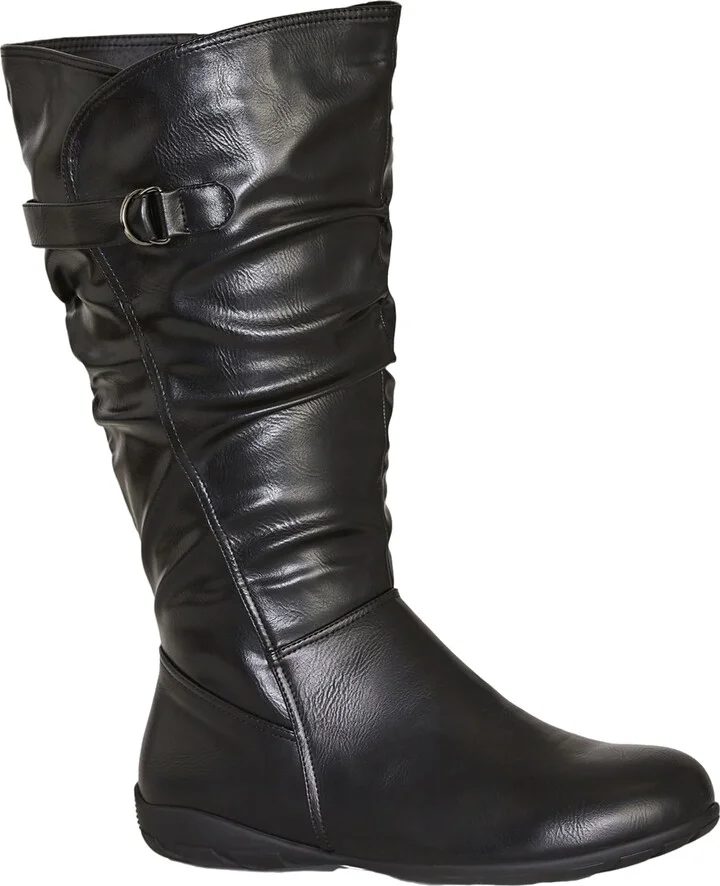 Avenue Women's Cloudwalkers Wide Fit Tall Scrunch Boot Fashion
