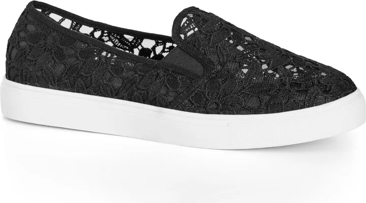 Avenue Women's Slip On - Extra Wide FIT Lacy
