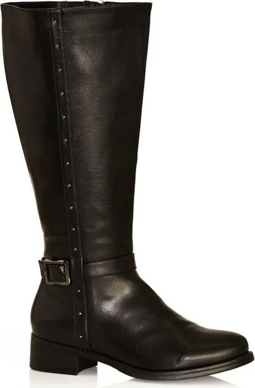 Avenue Women's Wide Width Alex Studded Tall Boot - 10 W, Black
