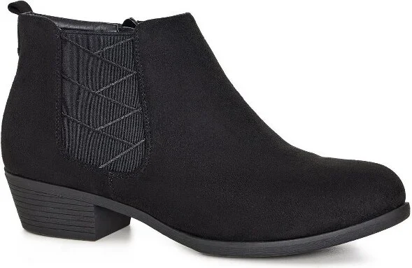 Avenue Women's Wide Width Darcy Chelsea Boot - 12 W, Black