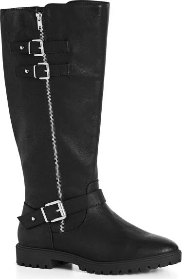 Avenue Women's Wide Width Felix Tall Boot - 12 W, Black