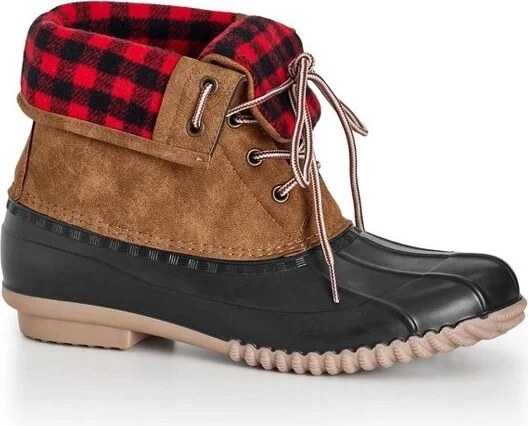 Avenue Women's Wide Width Fold Over Collar Boot - 12 W, Brown