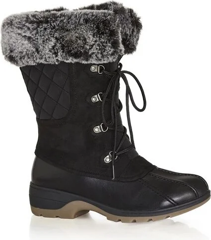 Avenue Women's Wide Width Gwenn Cold Weather Boot - 9 W, Black