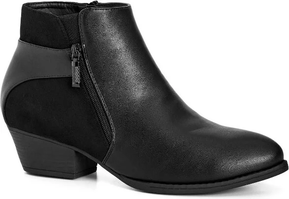 Avenue Women's Wide Width Haley Ankle Boot - 8 W, Black