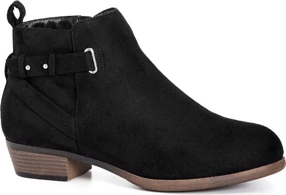 Avenue Women's Wide Width Ingrid Ankle Boot - 8 W, Black