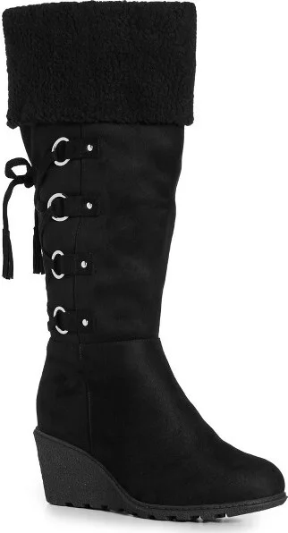 Avenue Women's Wide Width Jamelia Tall Boot - 8 W, Black
