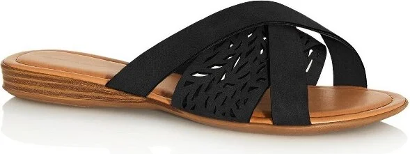 Avenue Women's Wide Width Judy Sandal - 8 1/2 W, Black