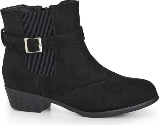 Avenue Women's Wide Width Keegan Ankle Boot - 9 W, Black