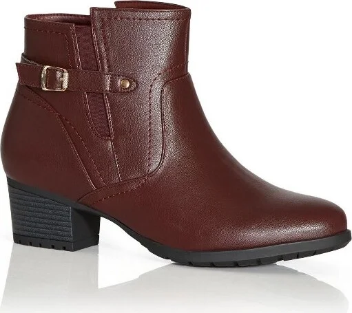 Avenue Women's Wide Width Lynn Ankle Boot - 11 W, Burgundy