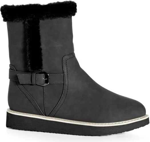 Avenue Women's Wide Width Nia Mid Boot - 8 W, Black