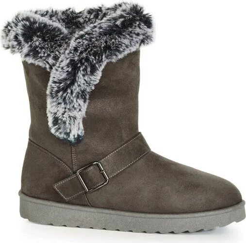 Avenue Women's Wide Width Porcha Hug Boot - 9 W, Grey