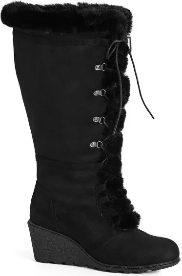 Avenue Women's Wide Width Sammy Tall Boot - 8 W, Black