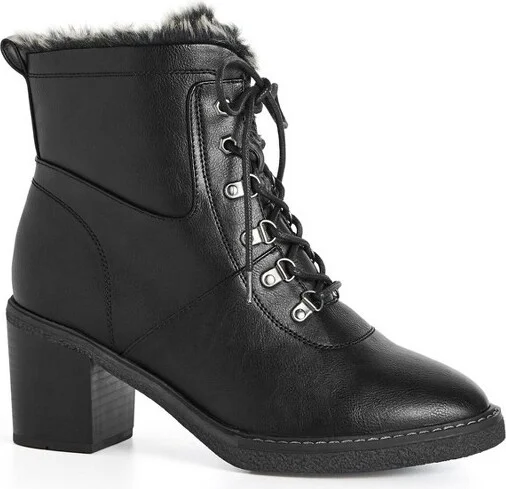 Avenue Women's Wide Width Sarah Ankle Boot - 12 W, Black